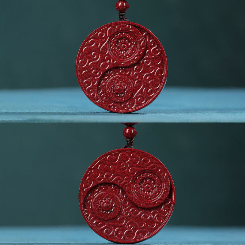KarmaRipple's Cinnabar Yin Yang Keep Away Evil Spirits Pendant Necklace p6