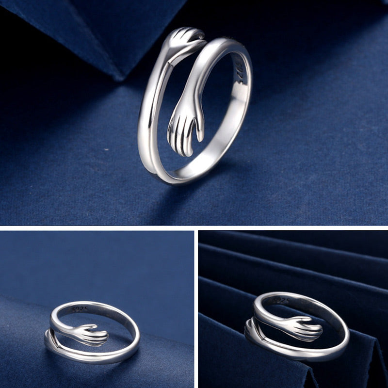 KarmaRipple's 925 Sterling Silver Love Hug Thumb Ring p6