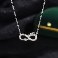 KarmaRipple's 999 Sterling Silver Year of the Dragon Endless Weave Success Pendant Necklace