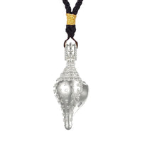Collier pendentif porte-bonheur en argent sterling 999, coquillage Shankha de KarmaRipple
