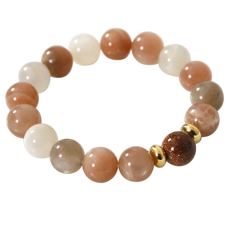 KarmaRipple's Authentic Sun Stone Gold Sandstone Wealth Positive Bracelet p14