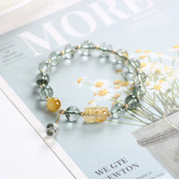 Bracelet de confiance PiXiu en citrine fantôme verte de KarmaRipple