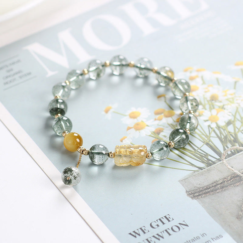 KarmaRipple's Green Phantom Citrine PiXiu Confidence Bracelet p14