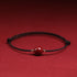 One Cinnabar Bead / Black / Bracelet(Wrist Circumference 14-18cm)