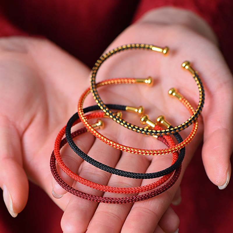KarmaRipple's Simple Design Handmade Fortune Braid String Cuff Bracelet p21