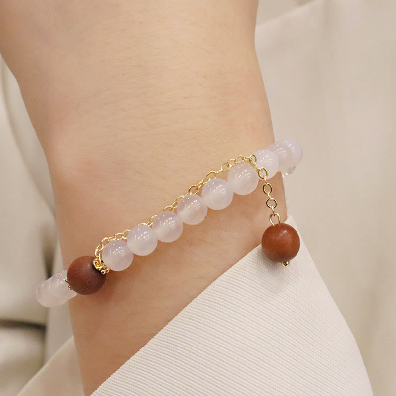 KarmaRipple's Sandalwood Cat's Eye Fu Character Talisman Protection Bracelet p12