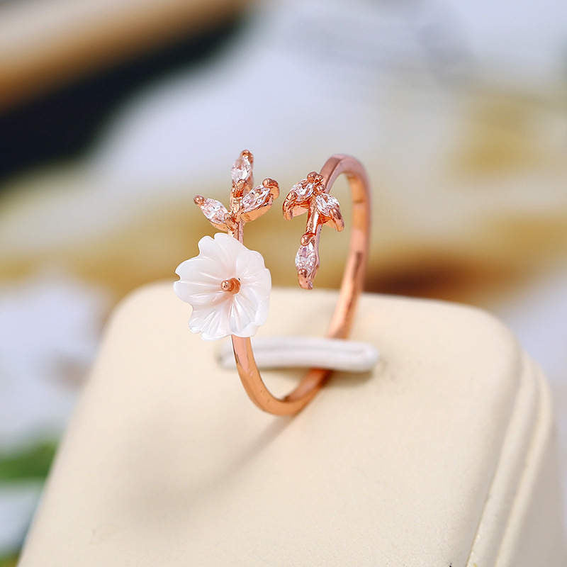 KarmaRipple's Plum Blossom Leaf Pattern Bronze Fortune Ring p4
