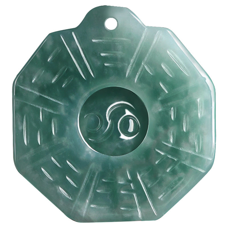 KarmaRipple's Authentic Jade FengShui Bagua Yin Yang Prosperity Pendant Necklace p10