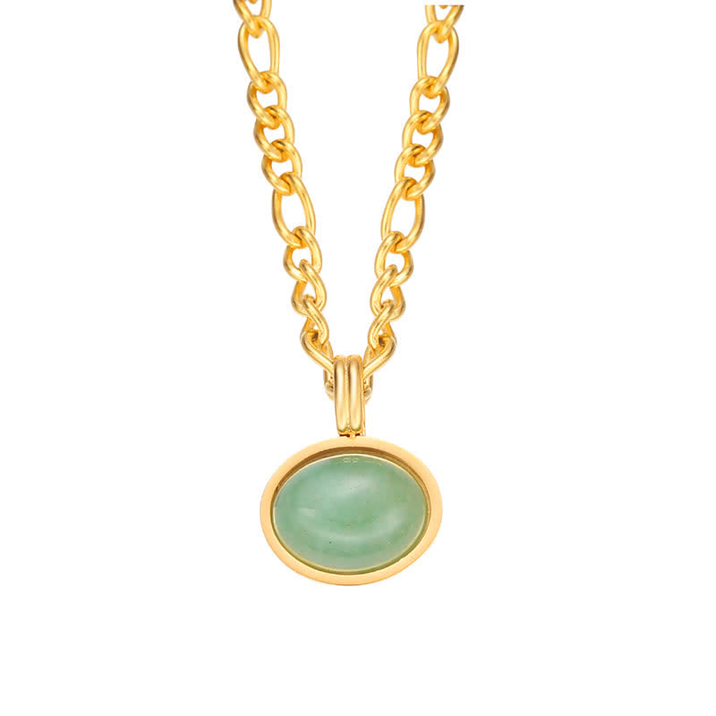 KarmaRipple's Oval Turquoise Strength Titanium Steel Pendant Necklace p17