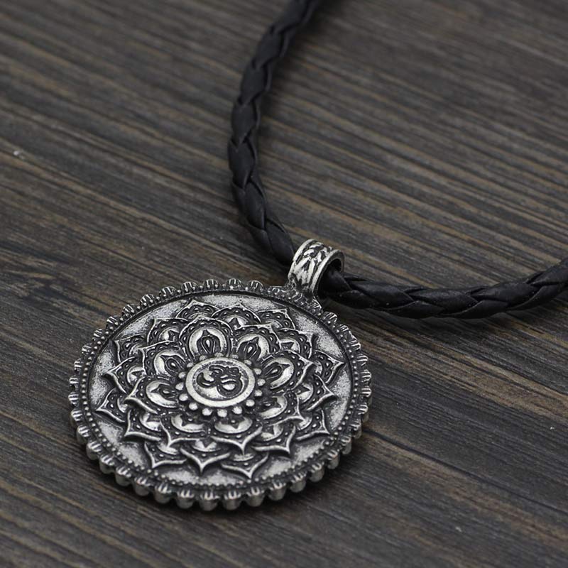 KarmaRipple's Six True Words Love Peace Flower Pattern Pendant ( p13