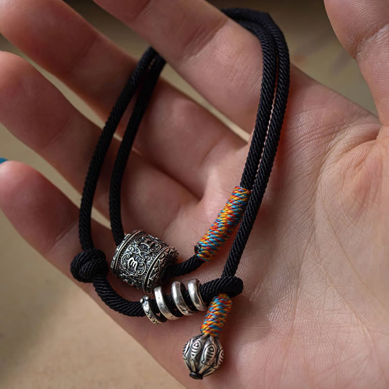 KarmaRipple's Tibetan Om Mani Padme Hum Carved Amulet Double Wrap Bracelet p10