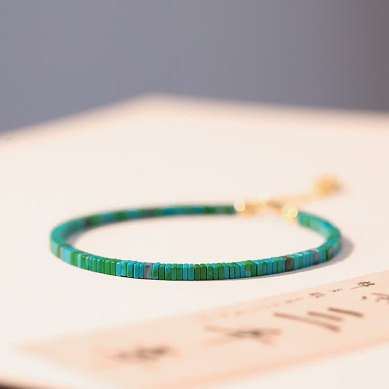 KarmaRipple's Turquoise Beaded Friendship Strength Chain Bracelet p4
