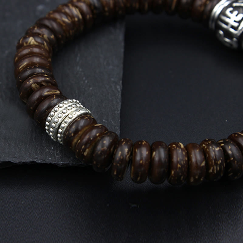 KarmaRipple's Authentic Tibetan Coconut Shell Om Mani Padme Hum Positive Bracelet p17