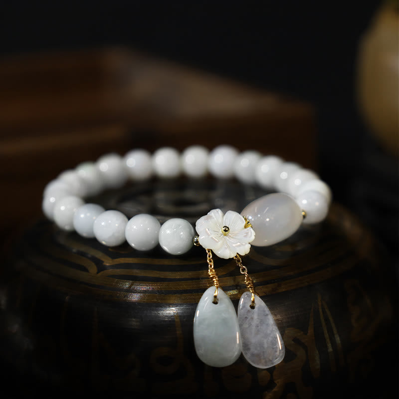 KarmaRipple's Authentic Ivory Jade Fortune Bracelet p5