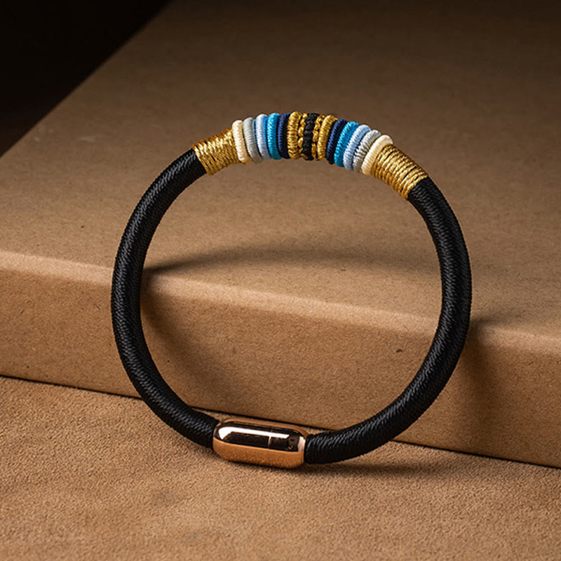 KarmaRipple's Tibetan Handmade King Kong Weave Protection Magnetic Buckle Woven Bracelet ( p16