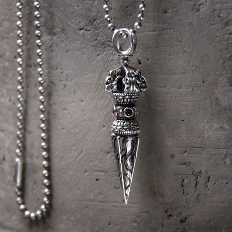 KarmaRipple's 925 Sterling Silver Vajra Spiritual Power Pendant Necklace p3