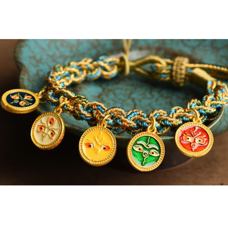 KarmaRipple's Tibetan Five God Of Wealth Fortune Handcrafted Braid String Bracelet p6