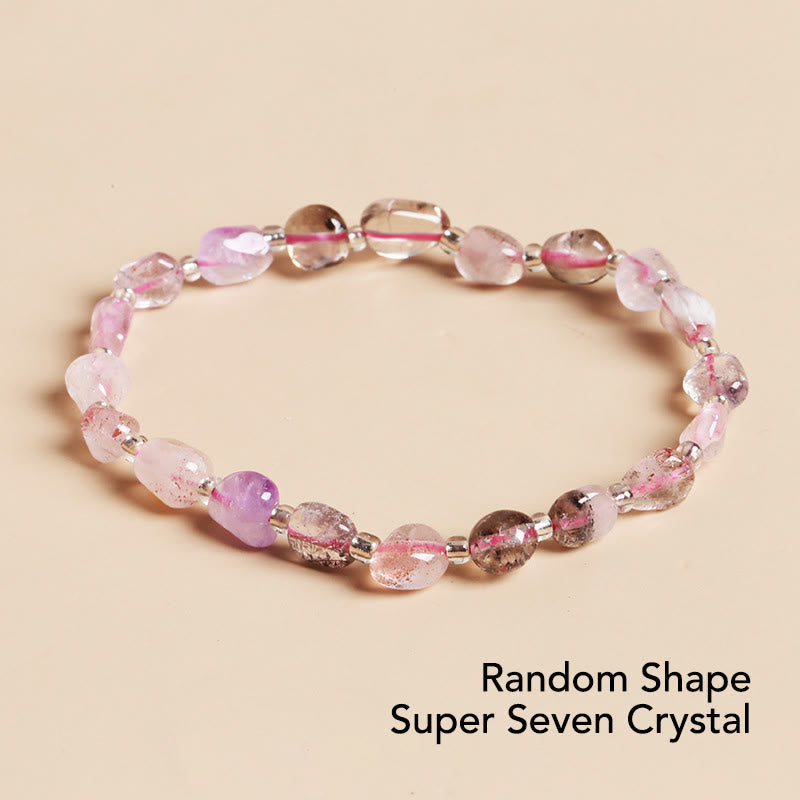 KarmaRipple's Authentic Irregular Shape Stone Gemstone Meditation Balance Bracelet p59