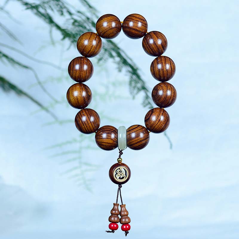 KarmaRipple's Rosewood Warmth Calm Gourd Talisman Bracelet p4