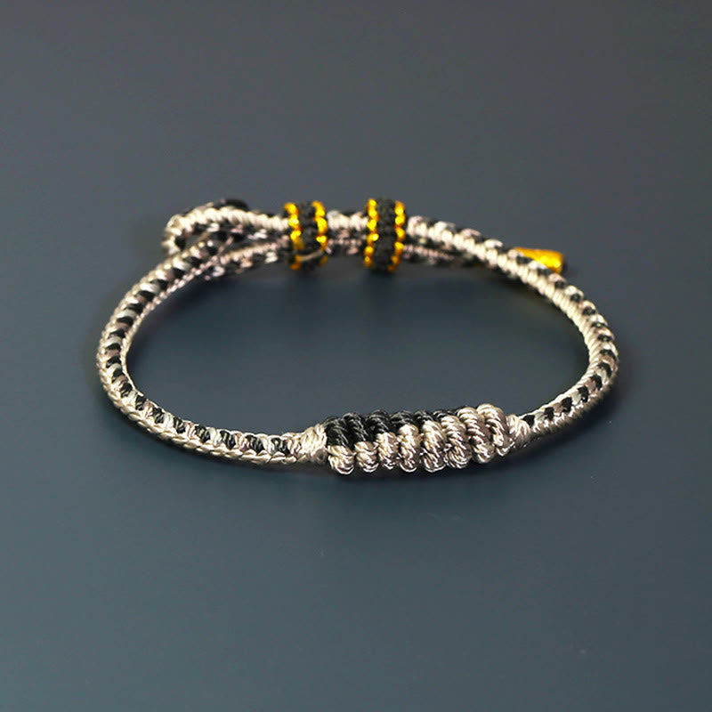 KarmaRipple's Tibetan Handmade Eight Thread Peace Weave Prayer Wheel Woven Protection Bracelet p18