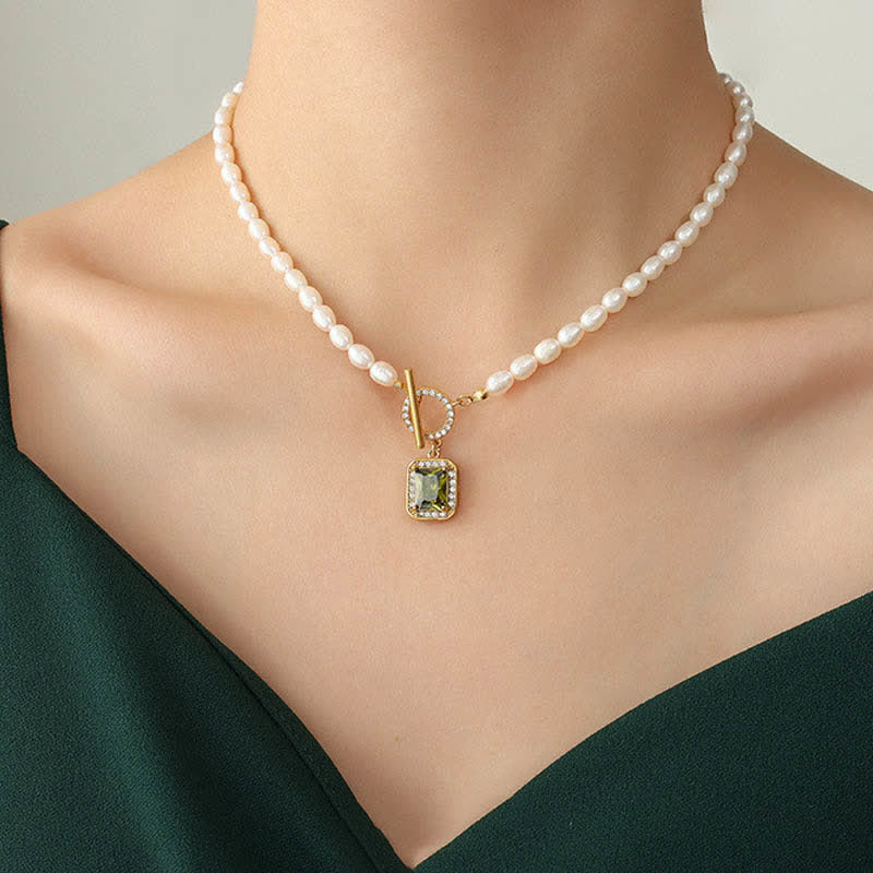 KarmaRipple's Pearl Zircon Wealth Talisman Pendant Necklace p14