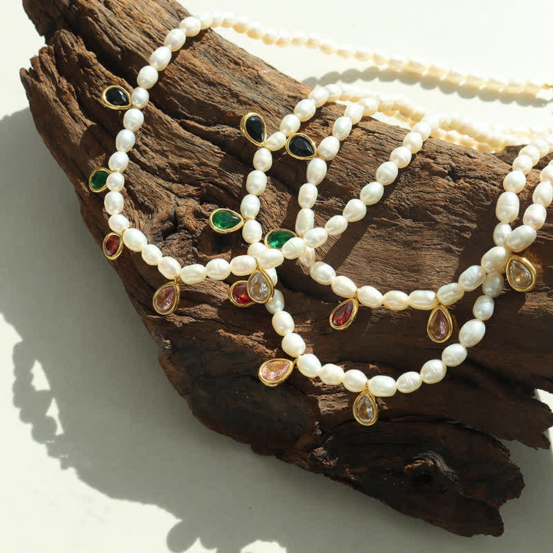 KarmaRipple's Pearl Gemstone Stone Purity Pendant Necklace p2