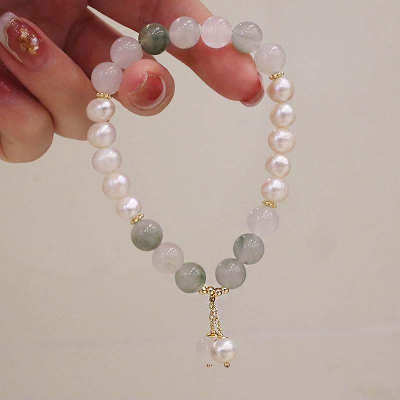 KarmaRipple's Authentic Pearl Jade Balancing Sincerity Bracelet p5