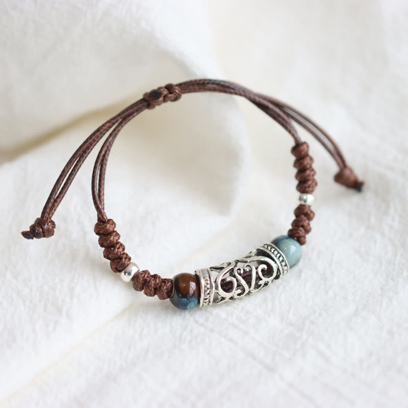 KarmaRipple's Tibet Ceramic Bead Wealth String Bracelet p1