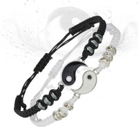 KarmaRipple's 2pcs Yin Yang Hematite Pair Bracelet