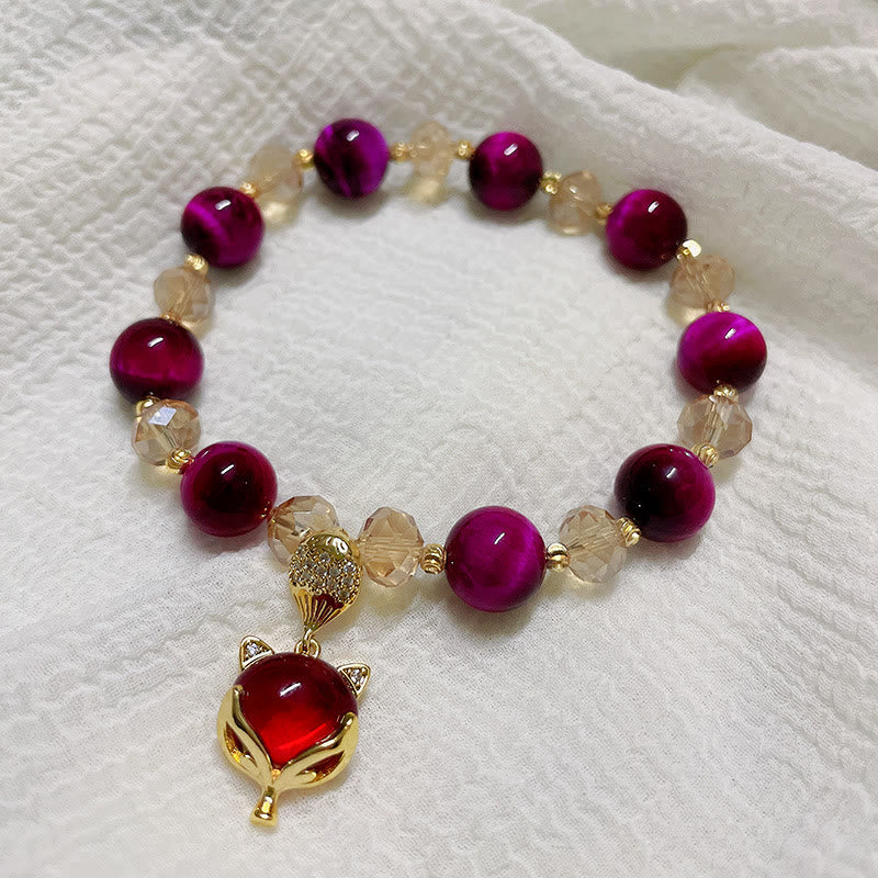 KarmaRipple's Red Tiger Eye PiXiu Fox Protection Self Confidence Bracelet p9