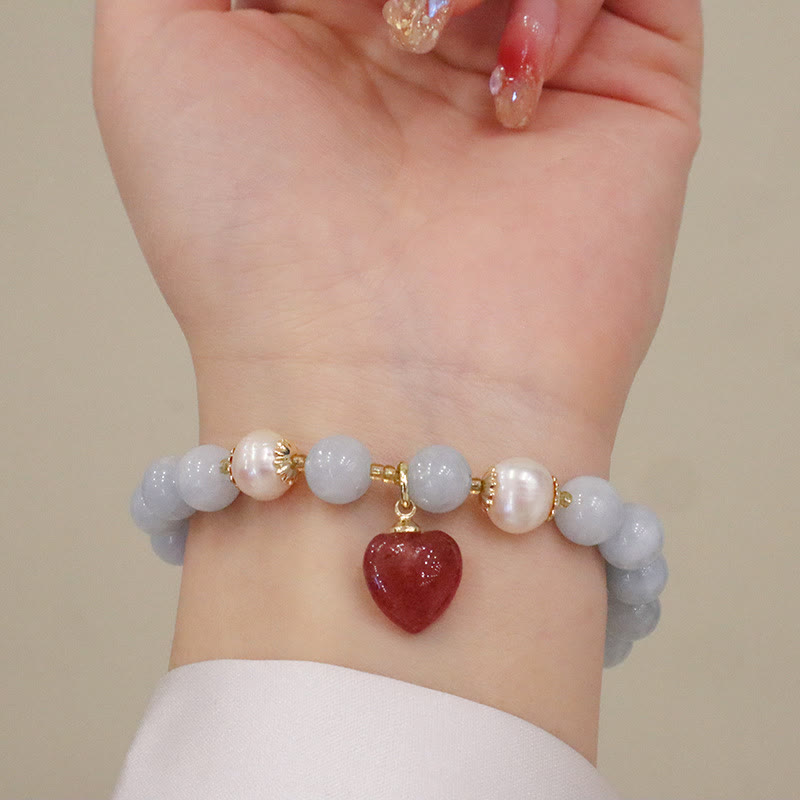 KarmaRipple's Authentic Aquamarine Chalcedony Serenity Rabbit Gourd Cat Talisman Bracelet p11