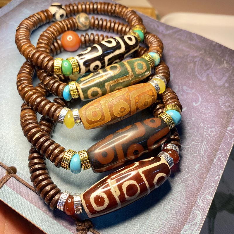 KarmaRipple's Tibetan Nine-Eye Dzi Bead Wealth Bracelet p7