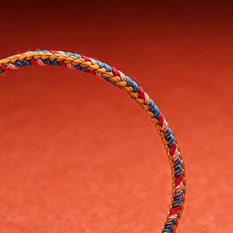 KarmaRipple's Handmade Dunhuang Color Fortune Braid String Bracelet p4