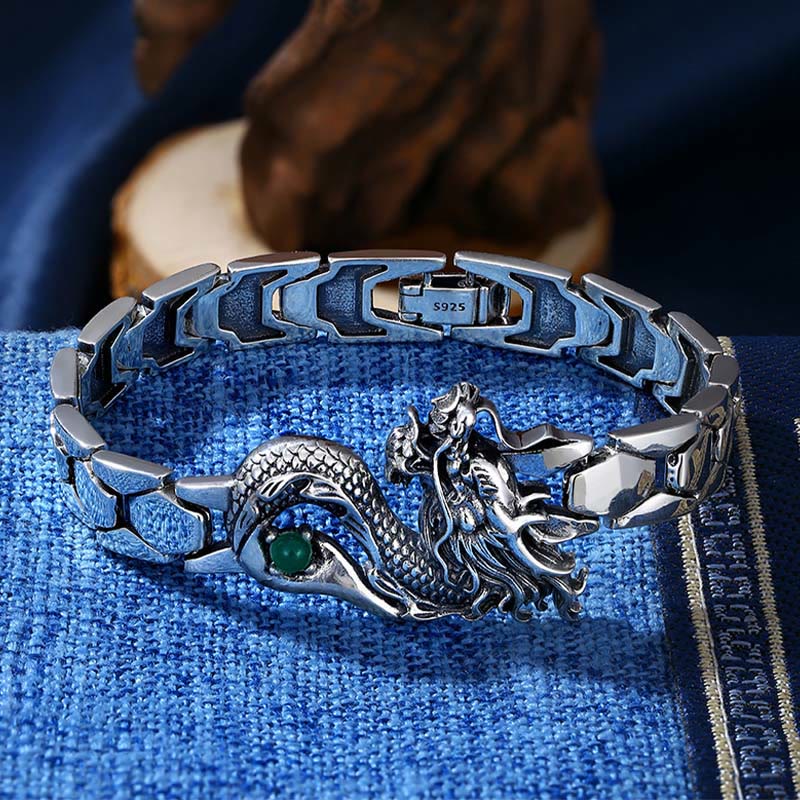 KarmaRipple's Vintage Dragon Pattern Engraved Success Bracelet p4
