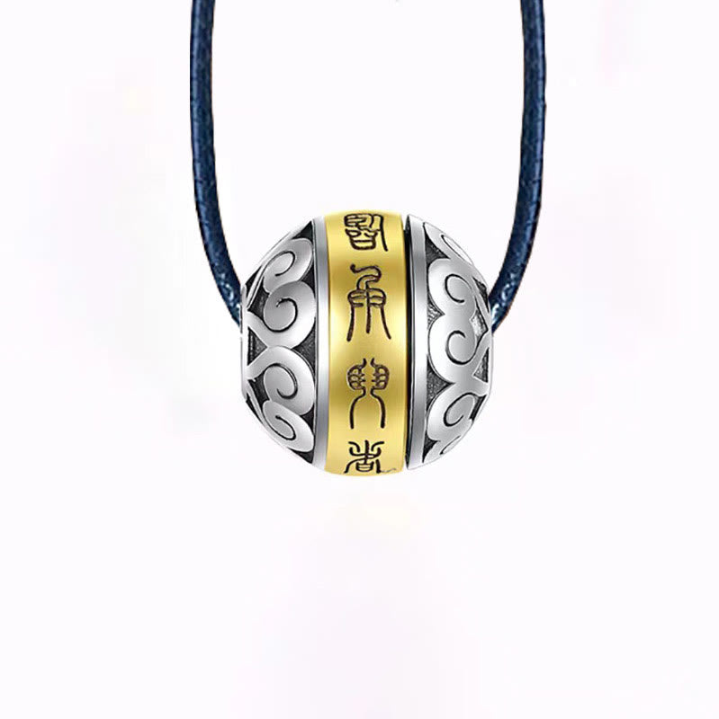 KarmaRipple's Taoist Nine-Character Mantra Engraved Amulet Balance Pendant Rotatable Necklace p8