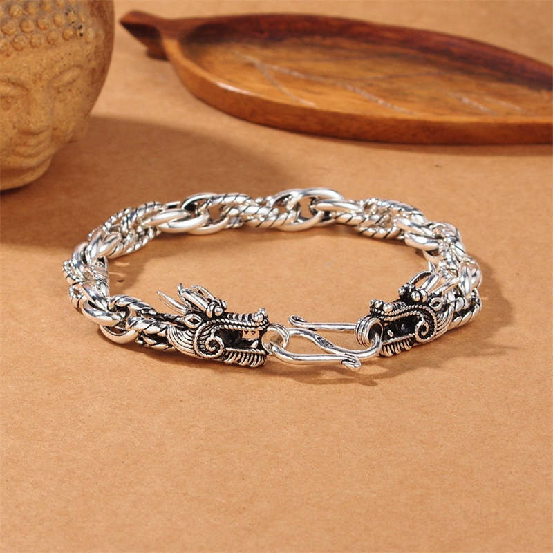KarmaRipple's 925 Sterling Silver Dragon Fortune Protection Bracelet p1