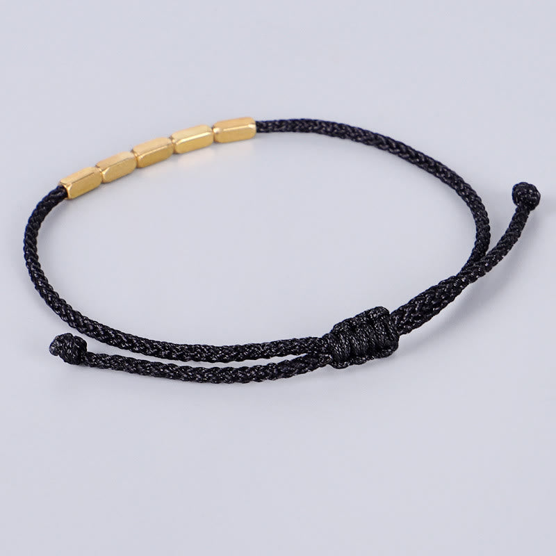 KarmaRipple's Handcrafted Bronze Bead Protection Woven String Bracelet p7