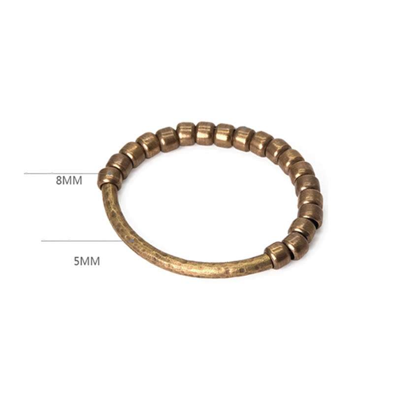 KarmaRipple's Simple Design Bronze Brass Bead Fortune Wealth Bracelet p13