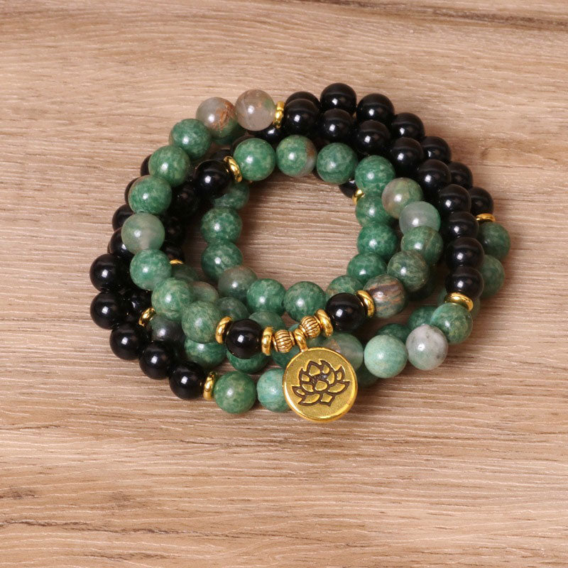 KarmaRipple's 108 Beadwork Authentic Agate Mala Balancing Bracelet p3
