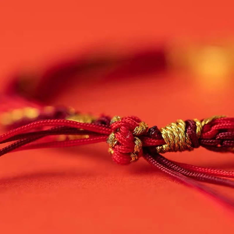 KarmaRipple's Five Directions Gods of Wealth Handmade Reincarnation Weave Protection String Braid Bracelet p9