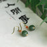 14K Plated Gold / Green Jade
