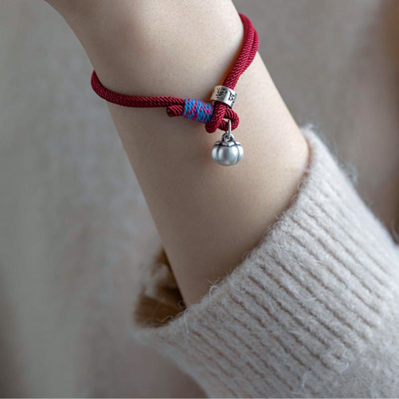 KarmaRipple's 925 Sterling Silver Tibetan Handmade Om Mani Padme Hum Persimmon Talisman Fortune Protection Woven Bracelet p12