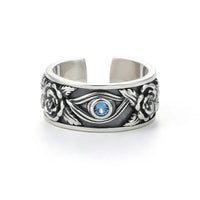 KarmaRipple's Eye Of Horus Gemstone Protection Adjustable Ring