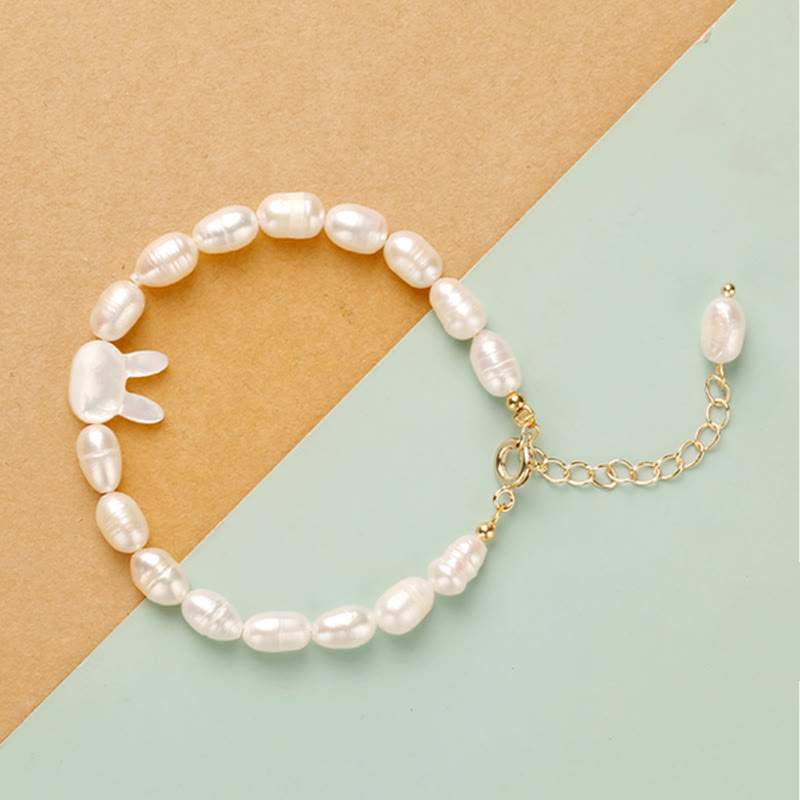 KarmaRipple's Authentic Pearl Cute Rabbit Sincerity Bracelet p4