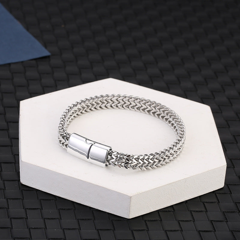 KarmaRipple's Fish Scale Magnetic Buckle Titanium Steel Balance Bracelet Bangle p4