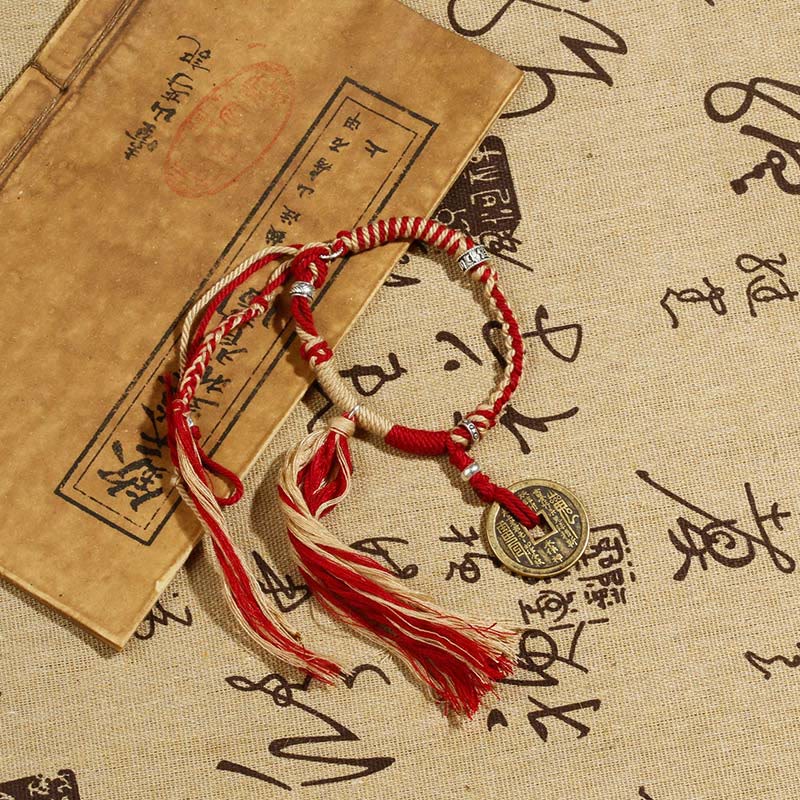 KarmaRipple's Mountain Ghosts Spend Money Wealth Prosperity Handmade Woven Bracelet p1