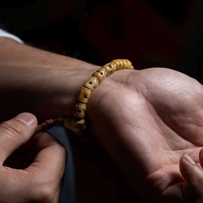 KarmaRipple's Tibetan Yak Bone The Lord Of The Corpse Forest Keep Away Evil Spirits Bracelet p16