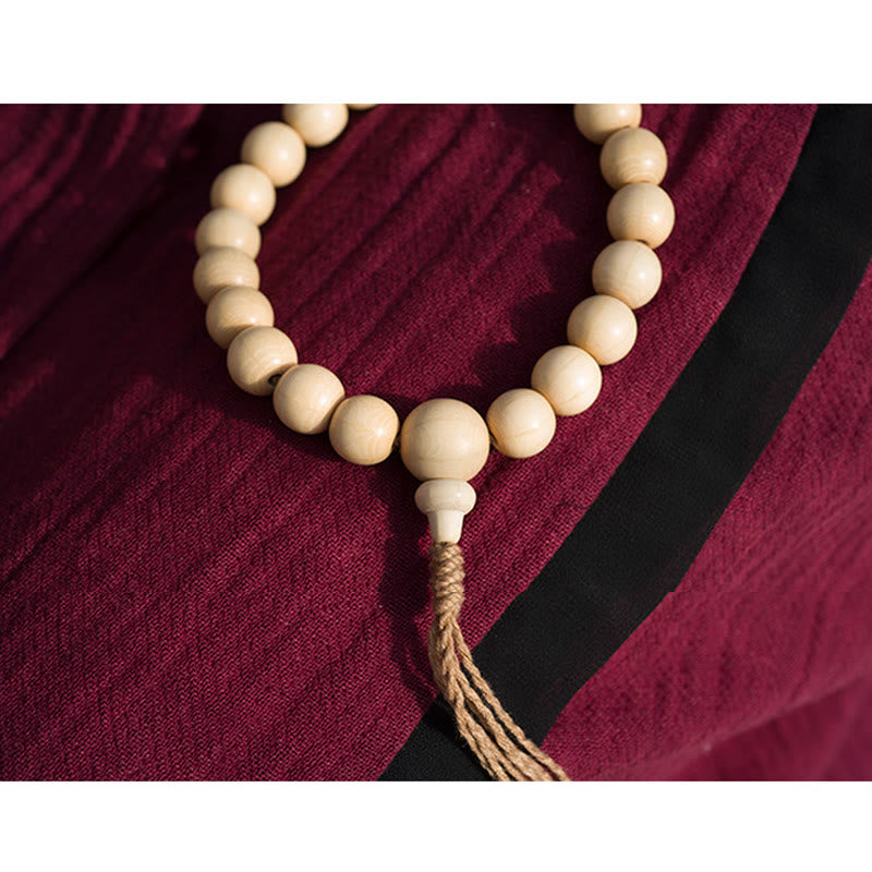 KarmaRipple's Authentic Abelia Biflora Wood Blessing Wrist Mala p12