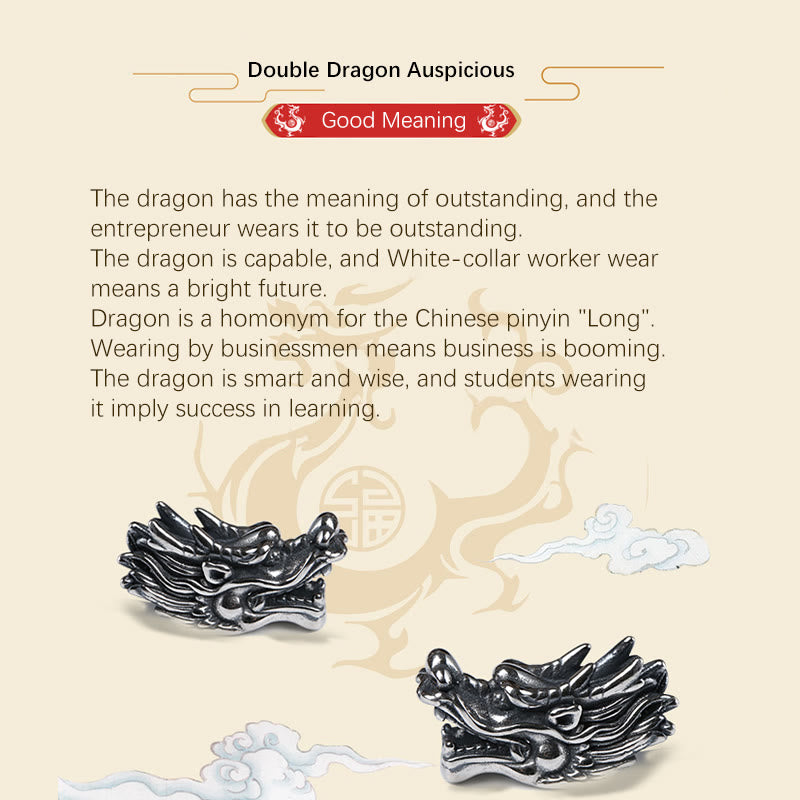 KarmaRipple's 999 Sterling Silver Double Dragon Fortune Handmade Woven Bracelet p15