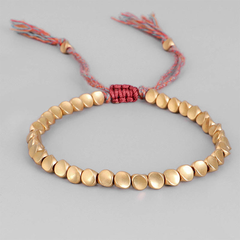 KarmaRipple's Tibetan Bronze Beadwork Balancing Fortune Bracelet p7